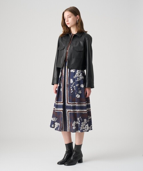 ANAYI（アナイ） レザージャケット ライダース ラムレザーステンカラー