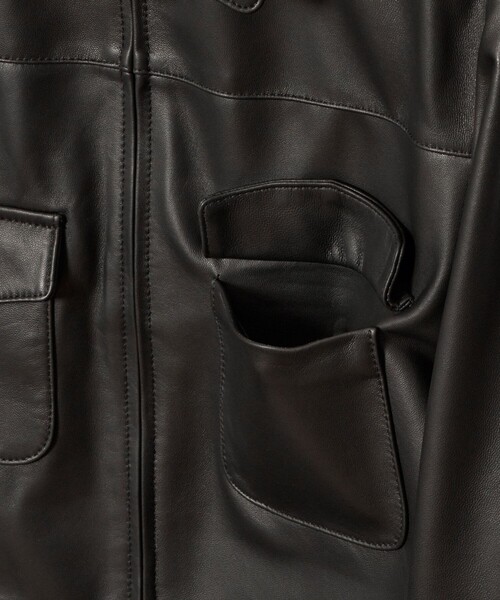 ANAYI（アナイ） レザージャケット ライダース ラムレザーステンカラー