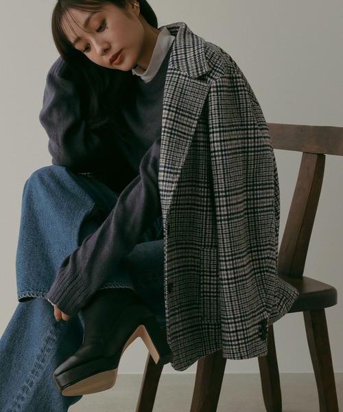 ジャケット テーラードジャケット チェックジャケット レディース