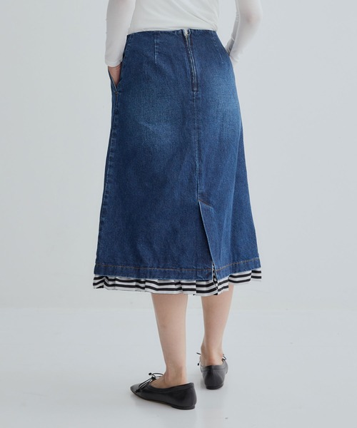 BORDERS at BALCONY（ボーダーズアットバルコニー） デニムスカート