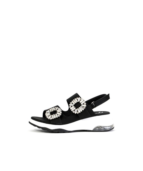 neue marche（ノイエマルシェ） サンダル 厚底ビジュー付きサンダル