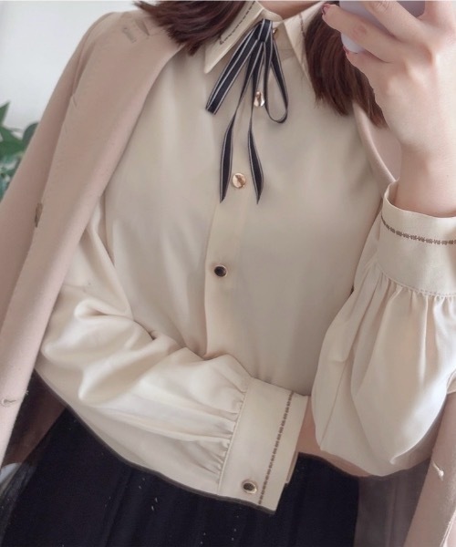 Beststore（ベストストア） ブラウス シャツ リボン 付き ボウタイ