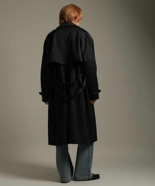LURAKU トレンチコート コート 「LURAKU」Collar Switch Long Trench