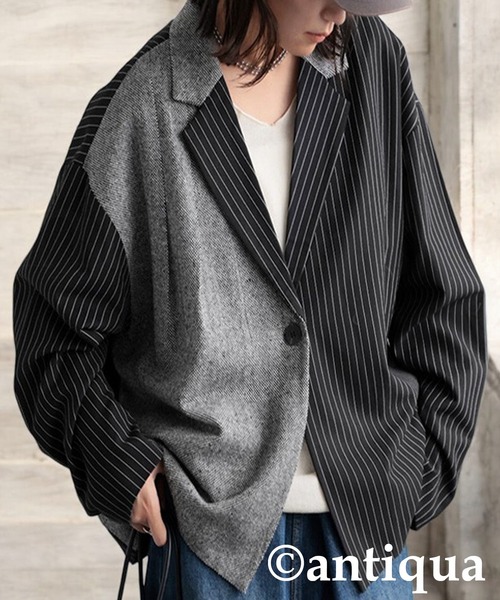 antiqua（アンティカ） ジャケット テーラードジャケット 異素材