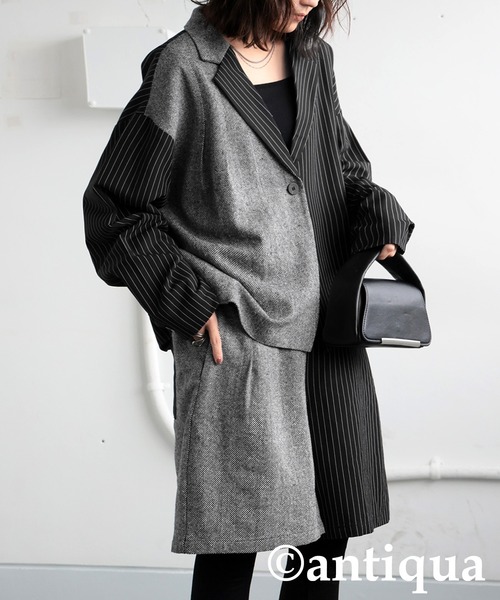 antiqua（アンティカ） ジャケット テーラードジャケット 異素材