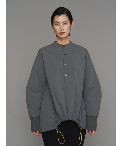 UN3D.（アンスリード） ブラウス シャツ PADDING HEM DESIGN SH