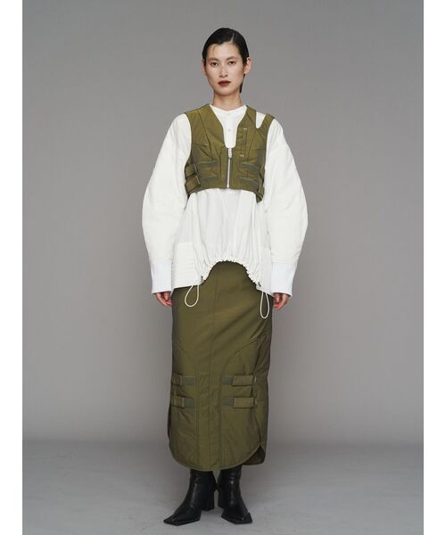 UN3D.（アンスリード） ブラウス シャツ PADDING HEM DESIGN SH