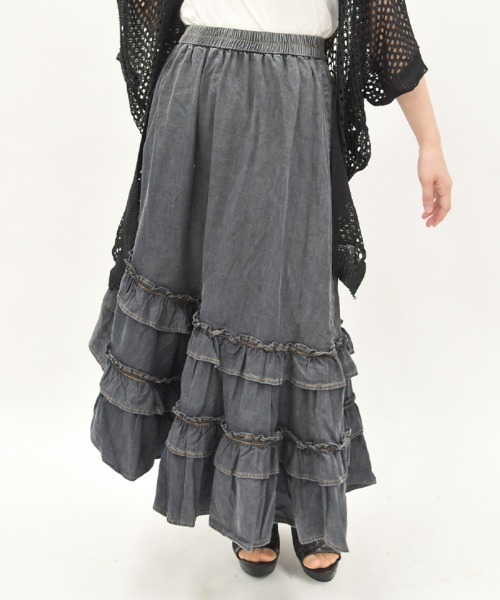 axes femme（アクシーズ ファム） スカート デニムティアードスカート