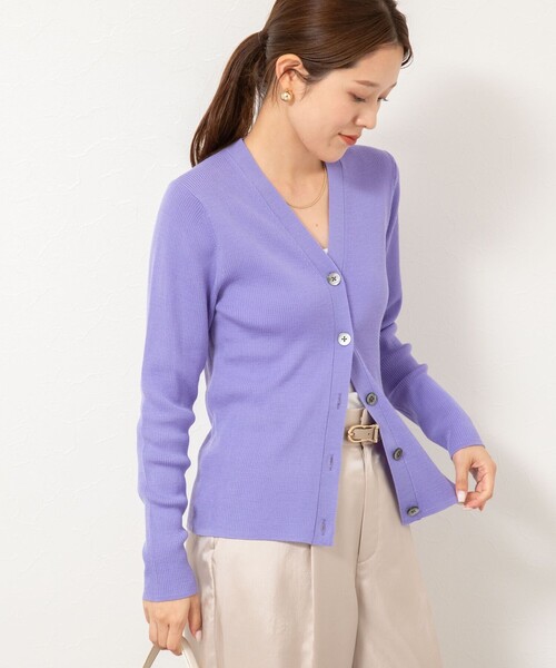 NOLLEY'S（ノーリーズ） カーディガン 「手洗い可能」16GマレーリブV