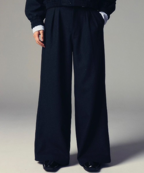 THE C/S PROJECT パンツ 「CS」two tuck wool wide trousers