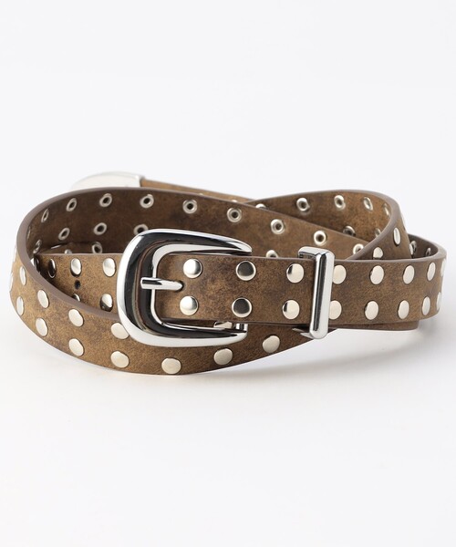 FREAK'S STORE（フリークスストア） ベルト ムラ加工 ダブルスタッズ