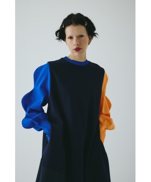 HeRIN.CYE ワンピース Mountain sleeve docking dress マウンテン