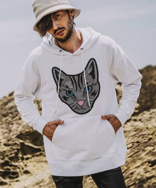 NO ID.（ノーアイディー） パーカー 「NO ID.」CAT Sequin Big Parka