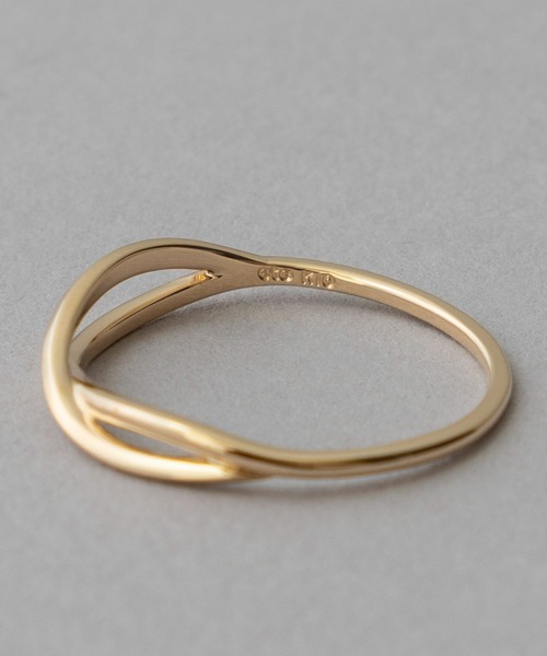 ete（エテ） 指輪 リング 「レイヤード」 K10YG クロス リング