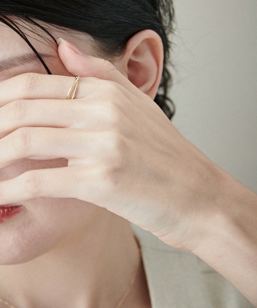 ete（エテ） 指輪 リング 「レイヤード」 K10YG クロス リング