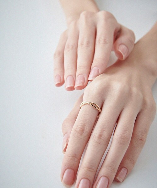 ete（エテ） 指輪 リング 「レイヤード」 K10YG クロス リング