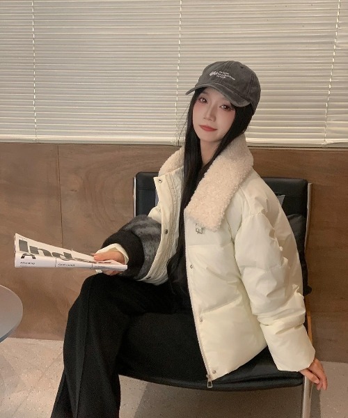 ALMO コート アウター 「LAMPOON」ボアカラー中綿ジャケット