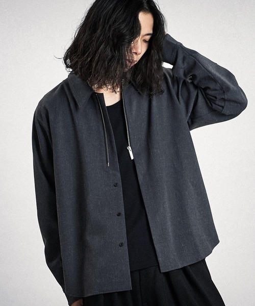 NO ID.（ノーアイディー） シャツ 「NO ID.」Fly-Front Half Zip Shirt