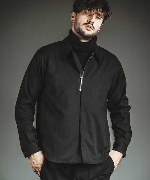 NO ID.（ノーアイディー） シャツ 「NO ID.」Fly-Front Half Zip Shirt