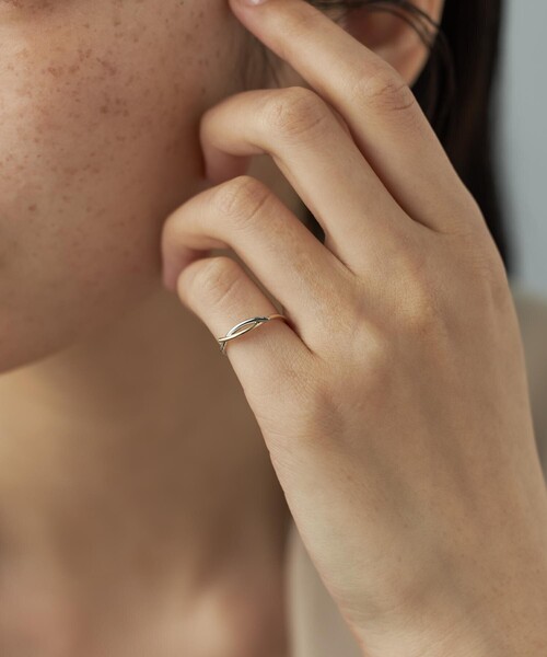 Jouete（ジュエッテ） 指輪 リング K10 ピンキーリング ロープ コンビ