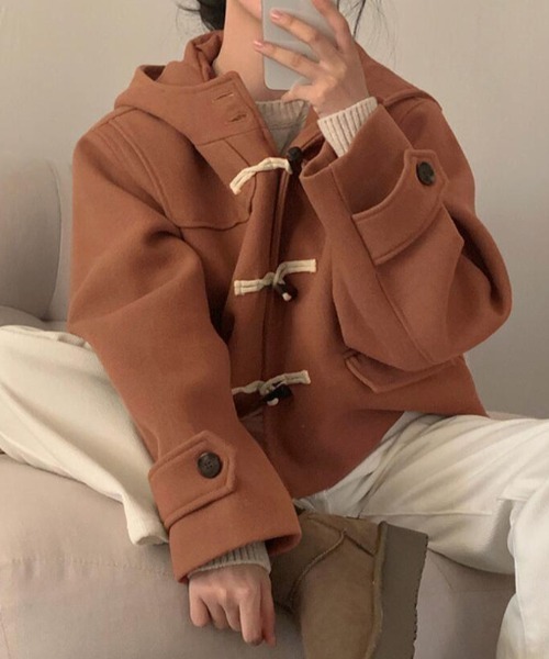 ダッフルコート コート ダッフルコート風ショートジャケット