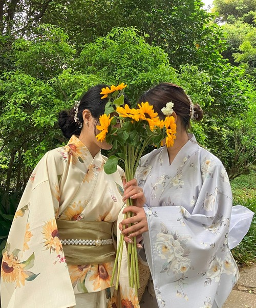 AS KNOW AS（アズノゥアズ） 浴衣 花柄2wayセパレート浴衣 3点セット