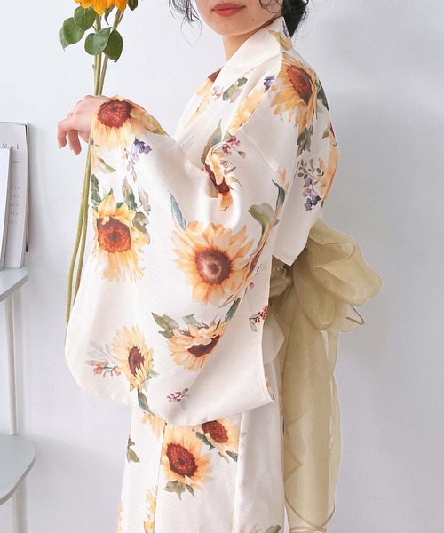 AS KNOW AS（アズノゥアズ） 浴衣 花柄2wayセパレート浴衣 3点セット