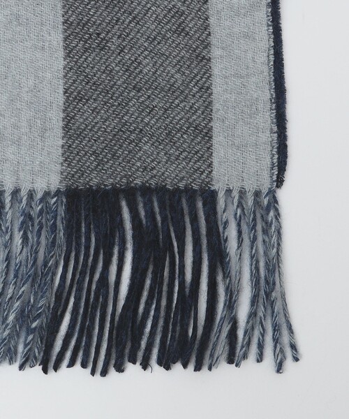 SHIPS（シップス） マフラー SHIPS: チェック カシミヤ ダブルフェイス