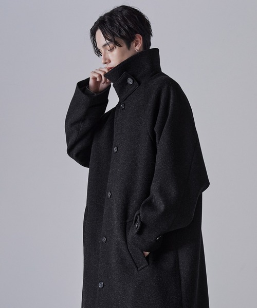 CLEL（クレイル） ステンカラーコート S ブラック メンズ : ZOZOTOWN