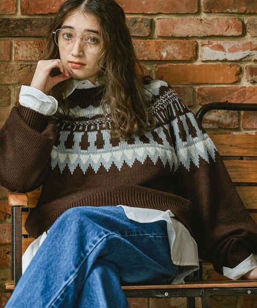 George's ニット セーター ノルディックガラニット レディース