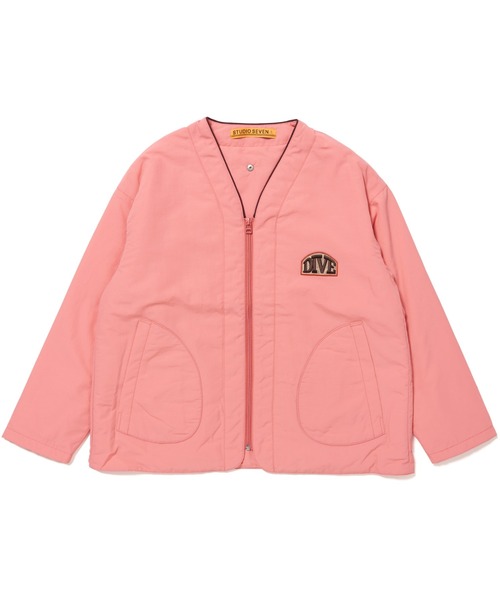 STUDIO SEVEN ブルゾン アウター Padded Zip V-neck Coverall
