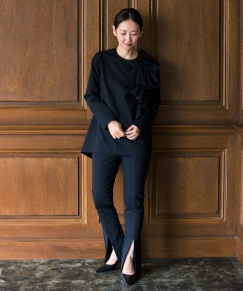 LE PHIL（ル フィル） パンツ ハイストレッチフロントスリットパンツ