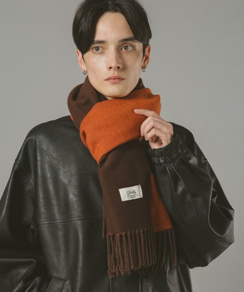 RAGEBLUE（レイジブルー） マフラー 「WASHABLE」REVERSIBLE CASHMERE