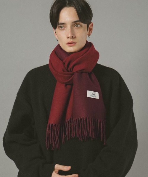 RAGEBLUE（レイジブルー） マフラー 「WASHABLE」REVERSIBLE CASHMERE