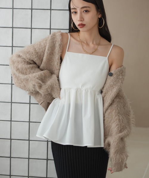 hinari（ヒナリ） キャミソール リブフリルキャミ : ZOZOTOWN Yahoo!店