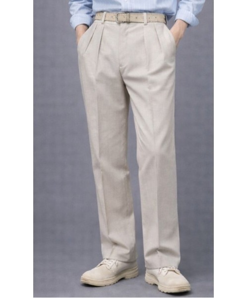 Sakka スラックス 国産麻100％ツープリーツパンツ メンズ : ZOZOTOWN