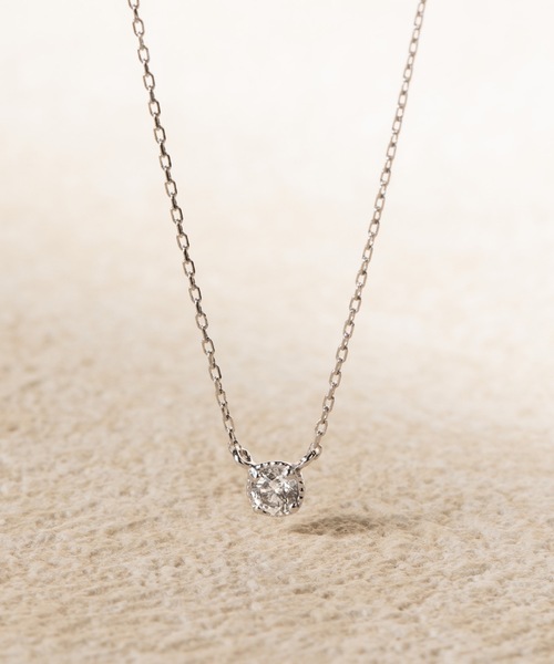BLOOM（ブルーム） ネックレス K10 ホワイトゴールド ダイヤモンド