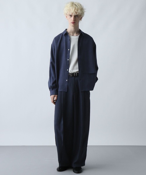 HARE（ハレ） シャツ 「SET UP対応」フラシメランジシャツ(HARE