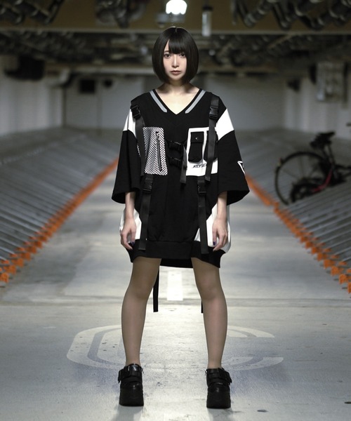 REFLEM（レフレム） tシャツ 「REFLEM/レフレム」サイバー切替ハーフ