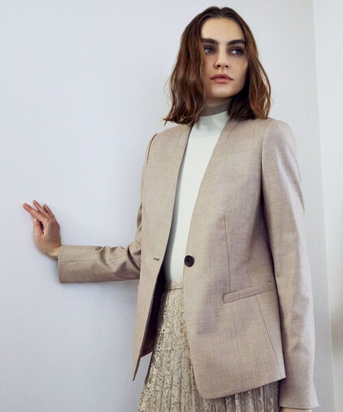 EPOCA（エポカ） ジャケット ノーカラージャケット ストレッチ