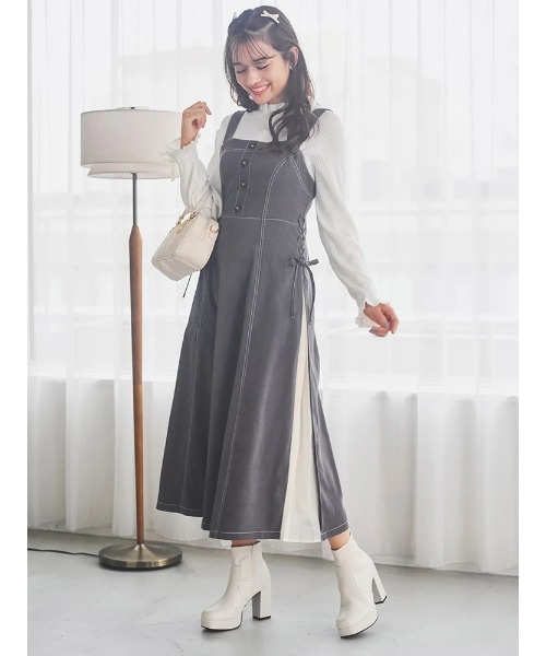 LUDIC PARK（ルディックパーク） ワンピース サイドプリーツジャンパー