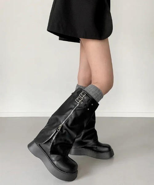 gossip!ロサンゼルス ブーツ Y2K ヴィンテージロングカバーブーツ