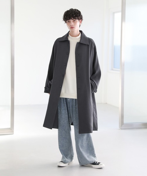 ASTRONOMY ステンカラーコート コート ドレープとろみラグランTRステン