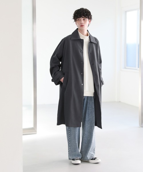 ASTRONOMY ステンカラーコート コート ドレープとろみラグランTRステン