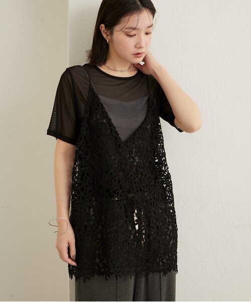 Omekashi（オメカシ） キャミソール レースオーバーキャミソール