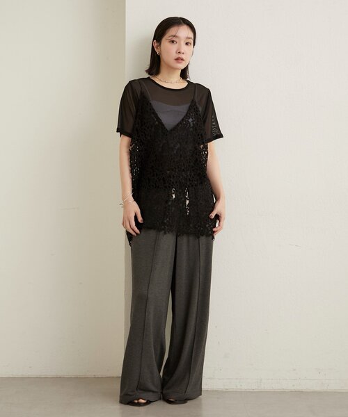 Omekashi（オメカシ） キャミソール レースオーバーキャミソール