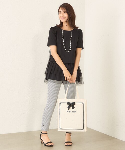 TO BE CHIC（トゥー ビー シック） チュニック チュールネットコンビ