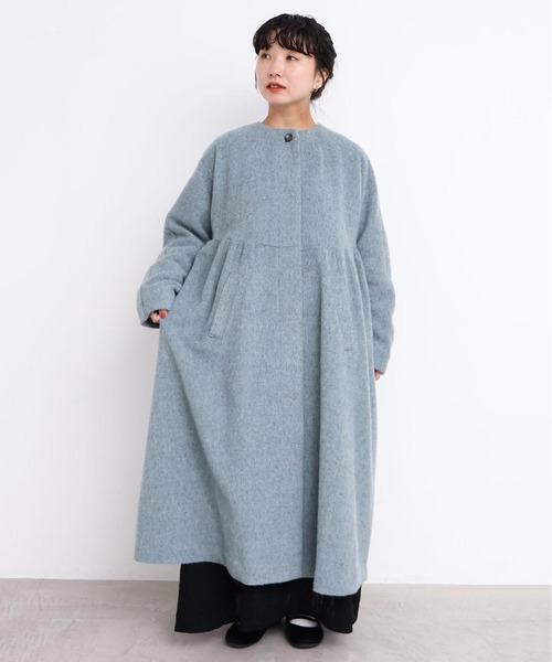 l'atelier du savon（アトリエドゥサボン） ノーカラーコート コート _