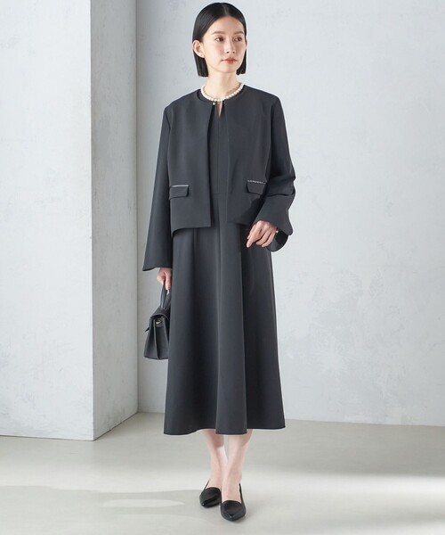 ships little black ジャケット ノーカラージャケット 「手洗い可能