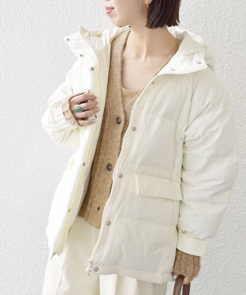 SHIPS any ダウンコート ダウンジャケット any: フーディ ショート